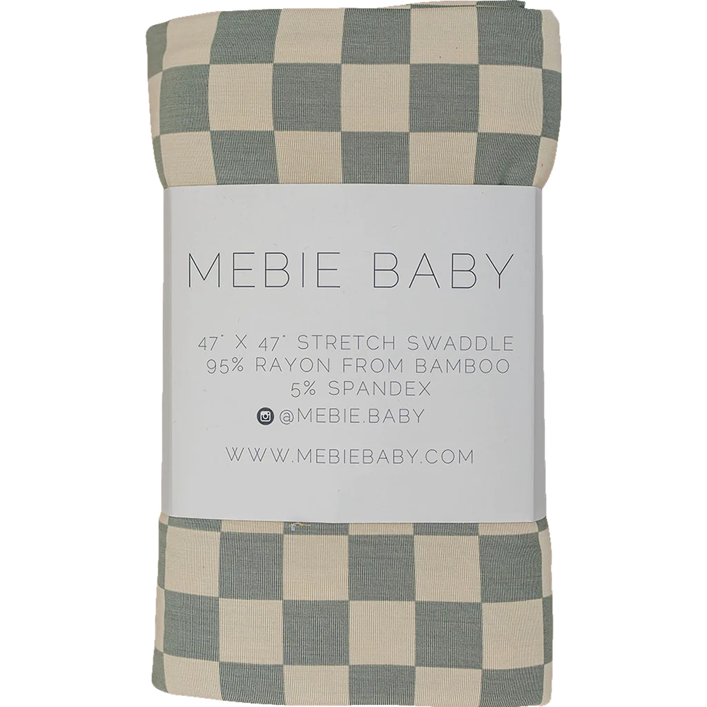 Mebie Baby- Checkered Bamboo Swaddle Blanket
