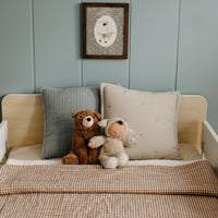 Muslin & Sherpa Blanket - Vichy brown