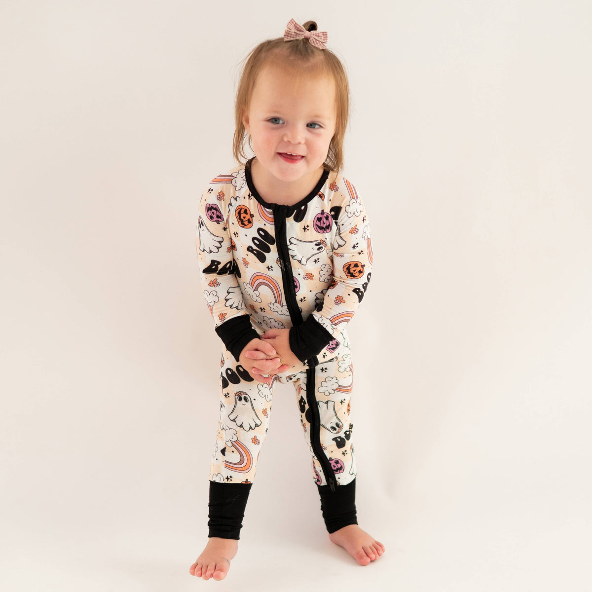 Fancy Prince- Halloween Rainbow Ghost Bamboo Zip Sleeper