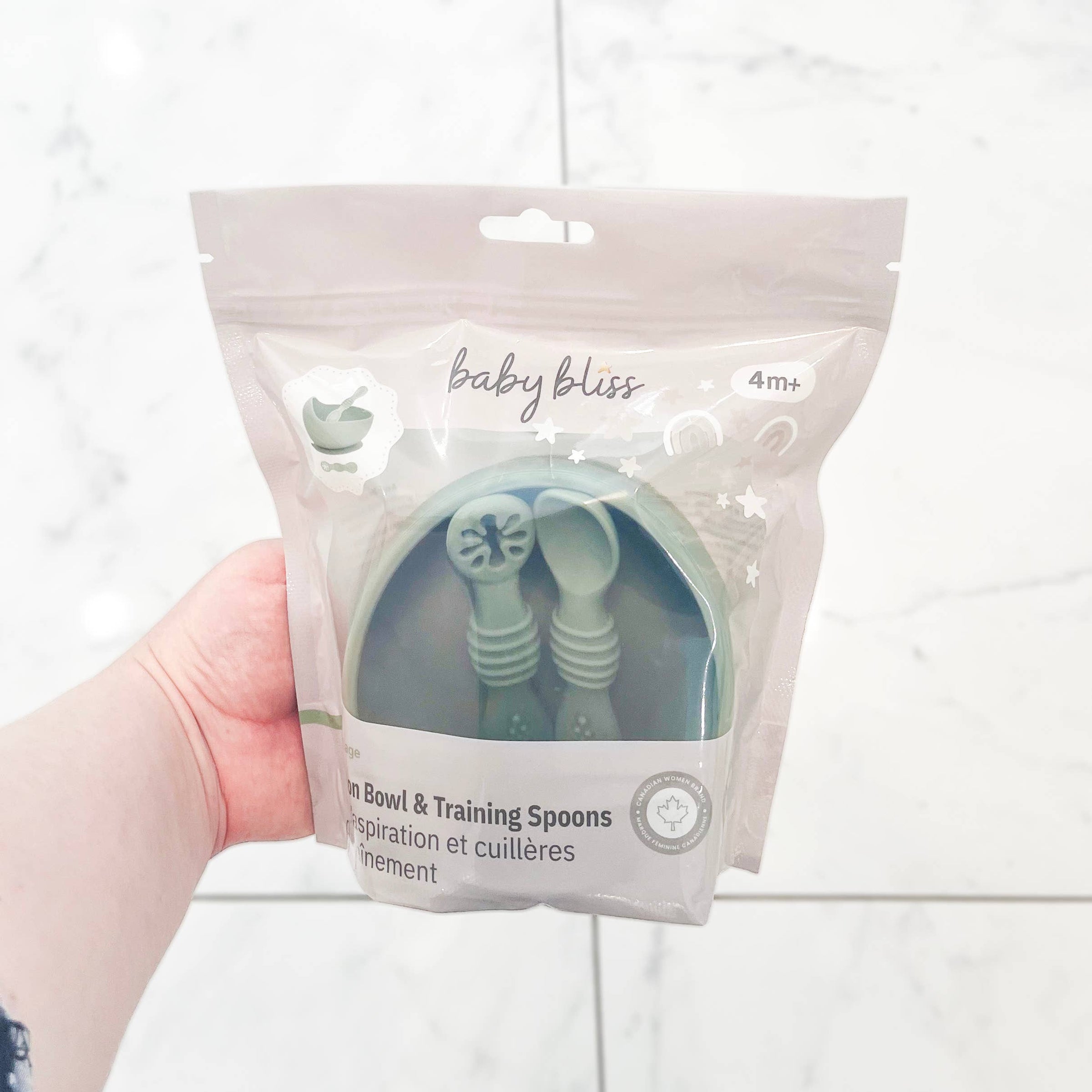 Suction Bowl & Training Spoons - Sage