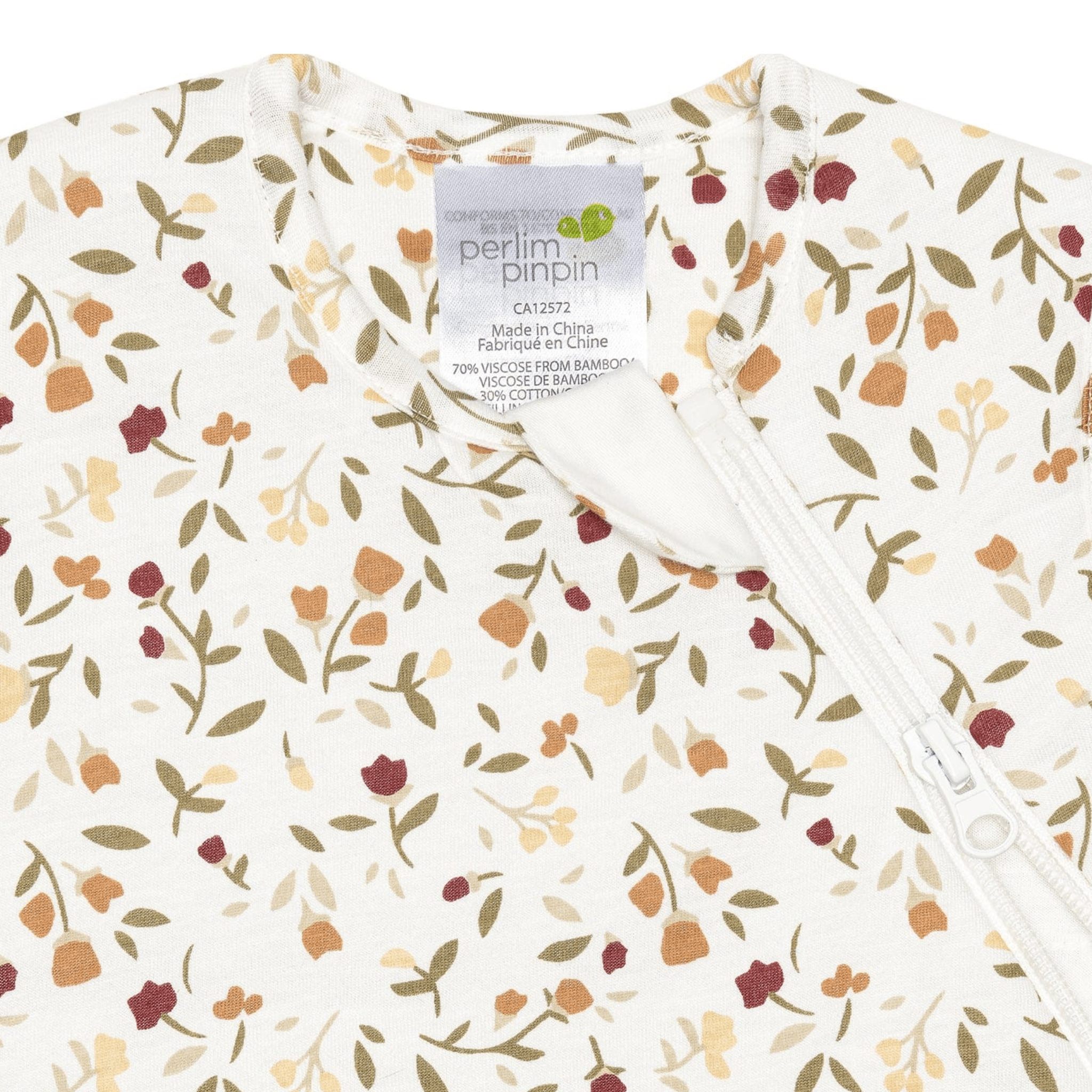 Bamboo newborn sleep sack - Floral (1.0 tog)