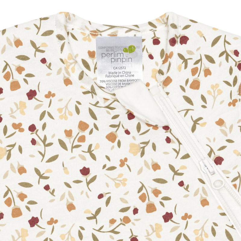 Bamboo newborn sleep sack - Floral (1.0 tog)