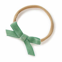 Olive Green Velvet Bow