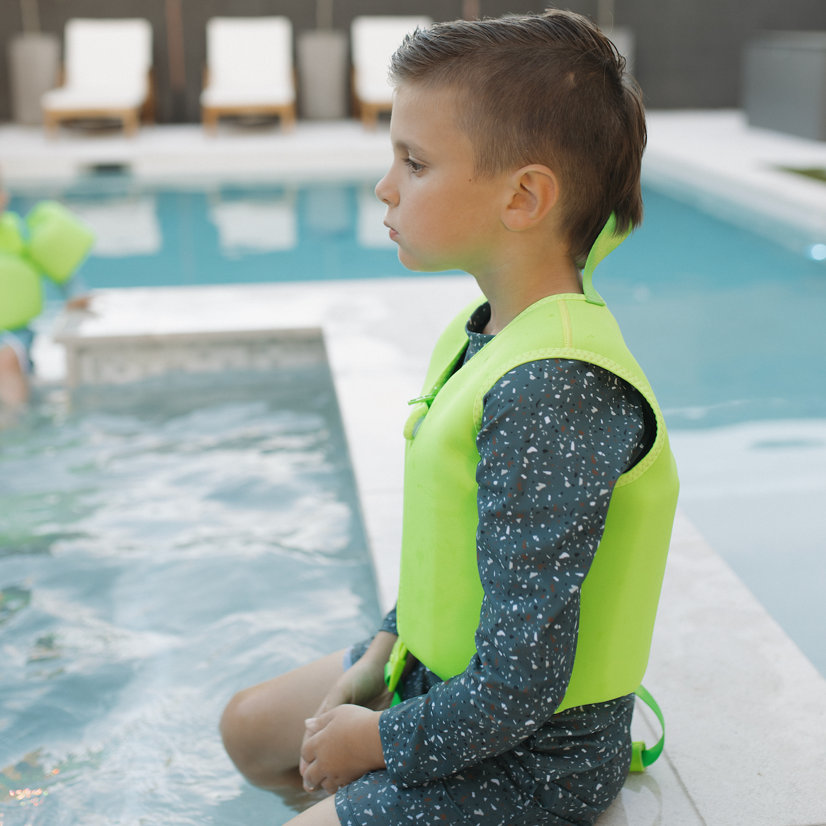 Neon Green Swim Vest - Current Tyed