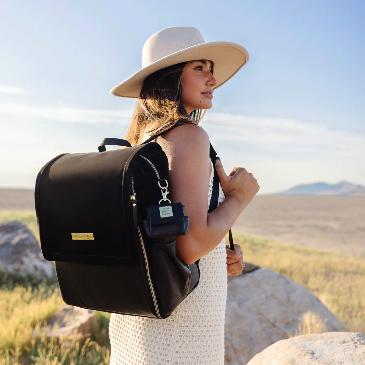 Boxy Backpack Diaper Bag - Twilight Black-