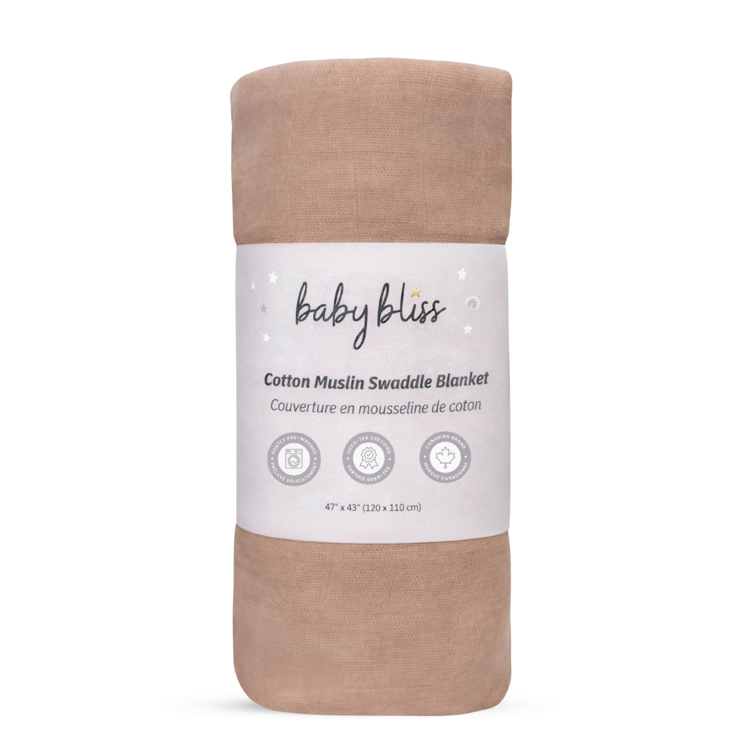 Muslin Swaddle Blanket - Caramel