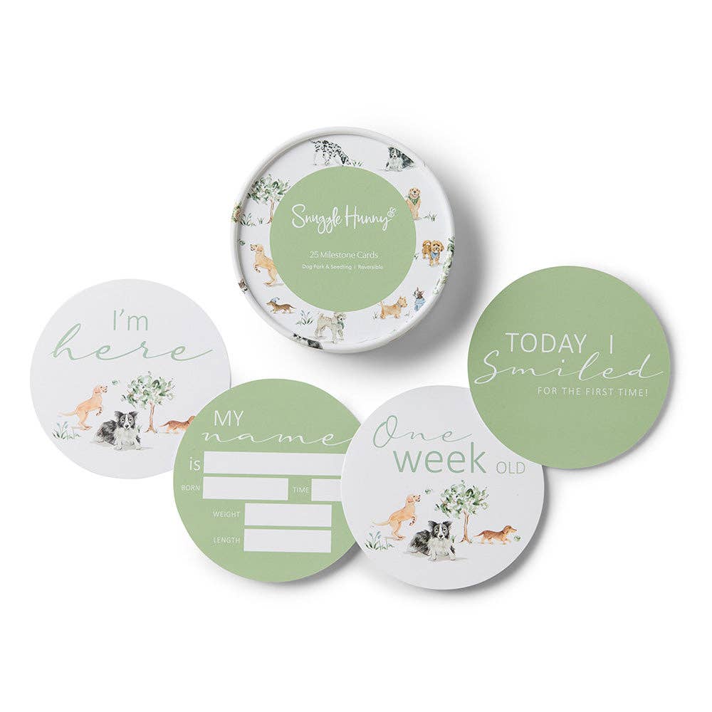 Snuggle Hunny- Dog Park & Seedling Reversible Milestone Cards