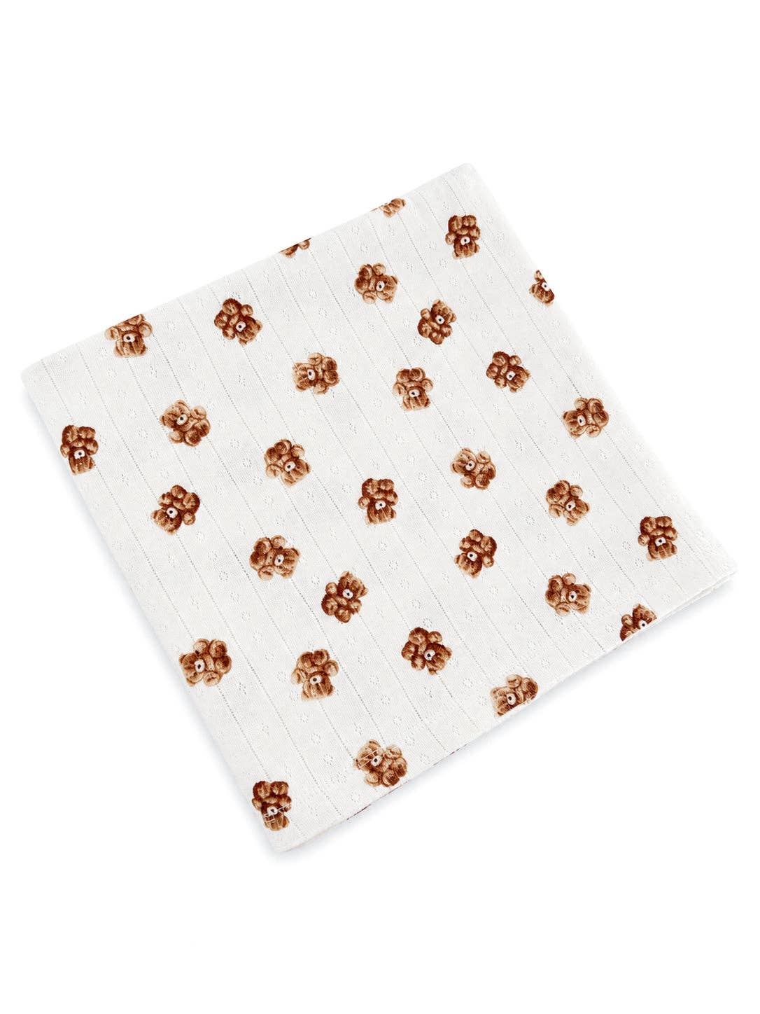 SIIX Collection - Teddy Bear / Organic Pointelle Swaddle