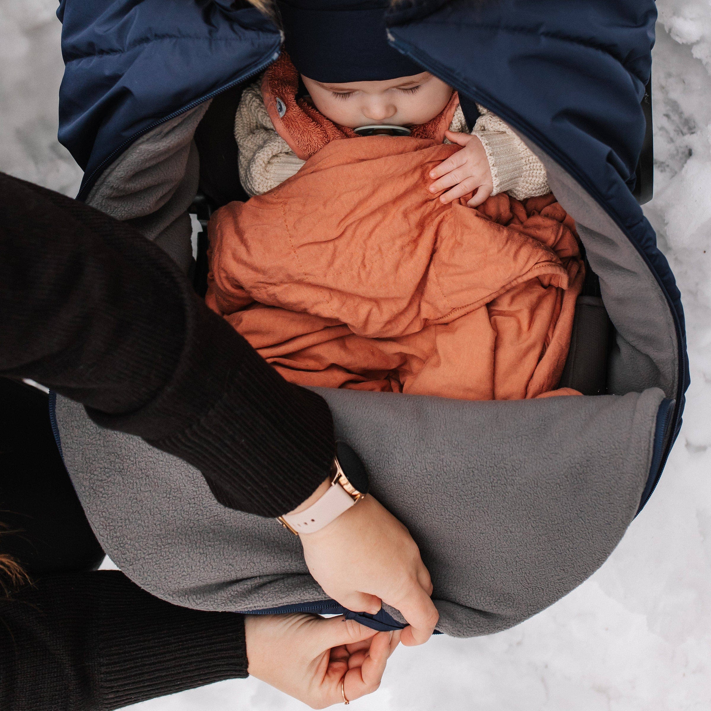 Winter car seat cover - Kaki