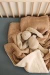 Minika Muslin & Sherpa Blanket - Caramel
