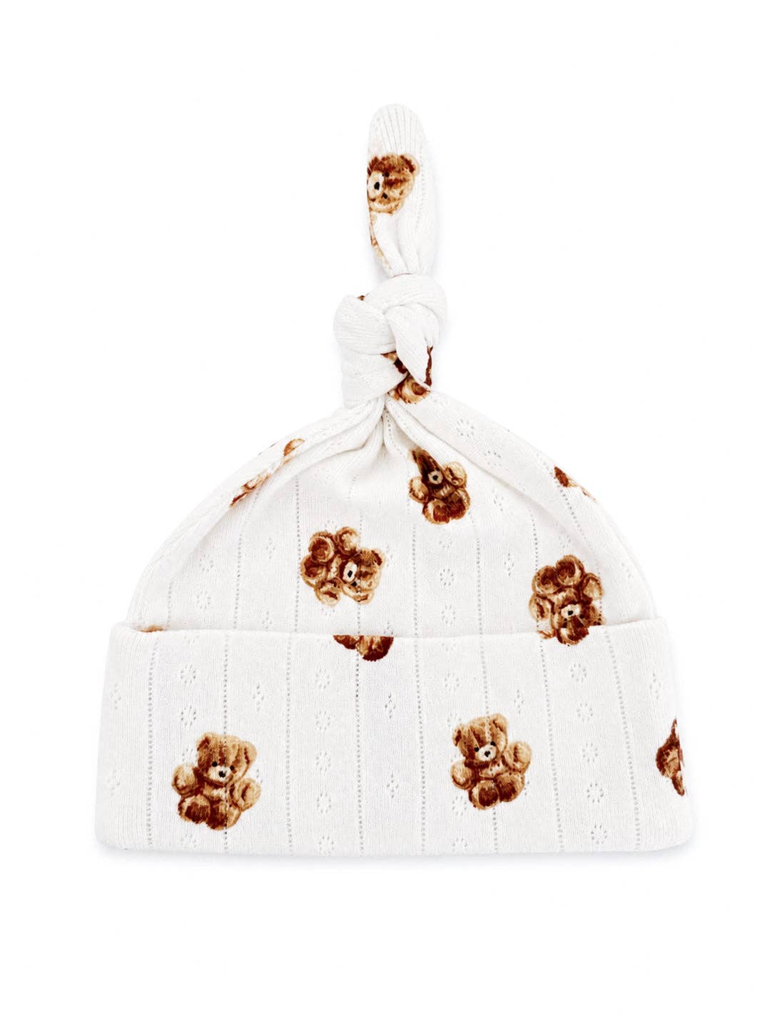 SIIX Collection - Teddy Bear / Organic Pointelle Beanie