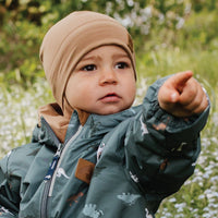 Perlimpinpin - Cotton Beanie with Ears - Light Toffee