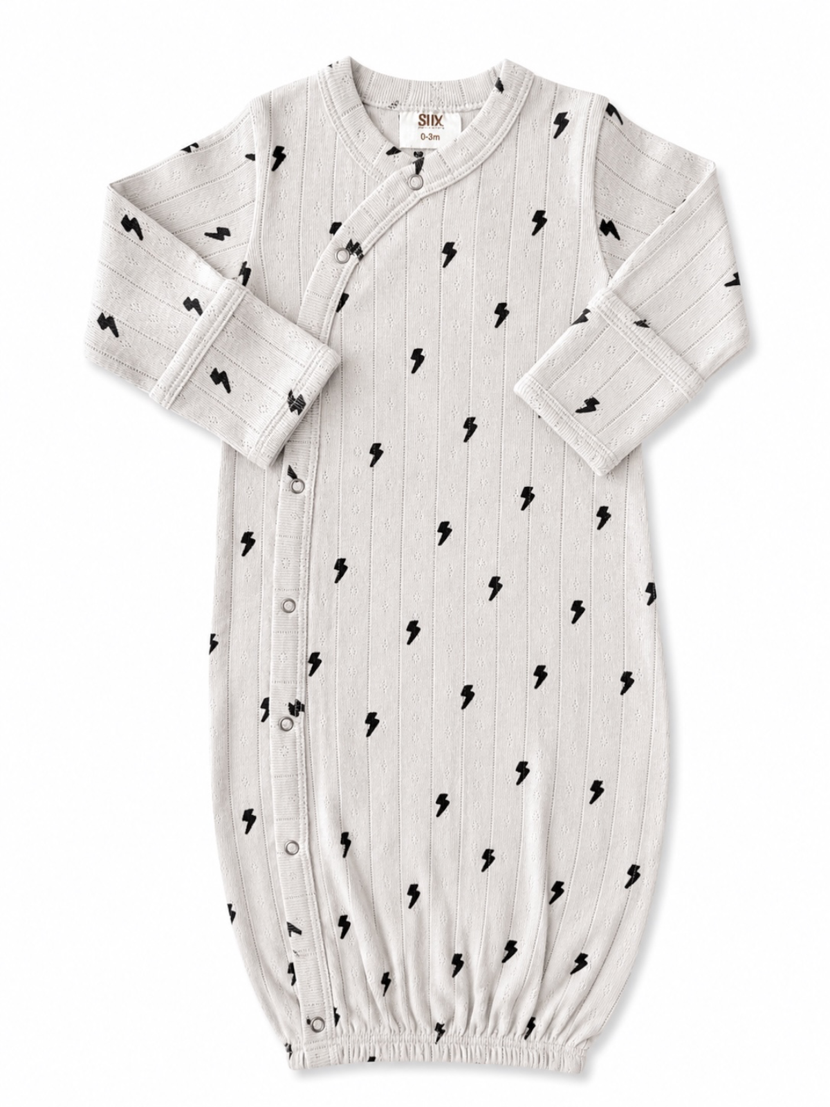 SIIX Collection - Lightning Bolts / Organic Pointelle Gown