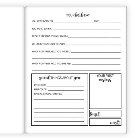 The Joyful Life Co - B&W Rainbow Mom + Mom Baby Book