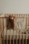 Crepe standard crib sheet - Sage gingham