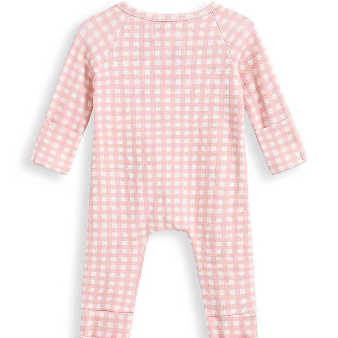 Homegrown-Growsuit -Pink Gingham Rib