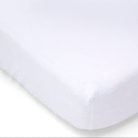 Solid Flannel Crib Sheet- White