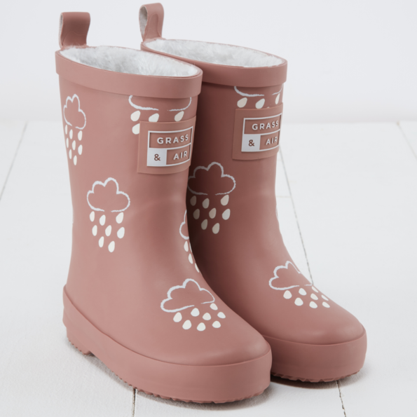 Rose Colour-Changing Kids Winter Wellies