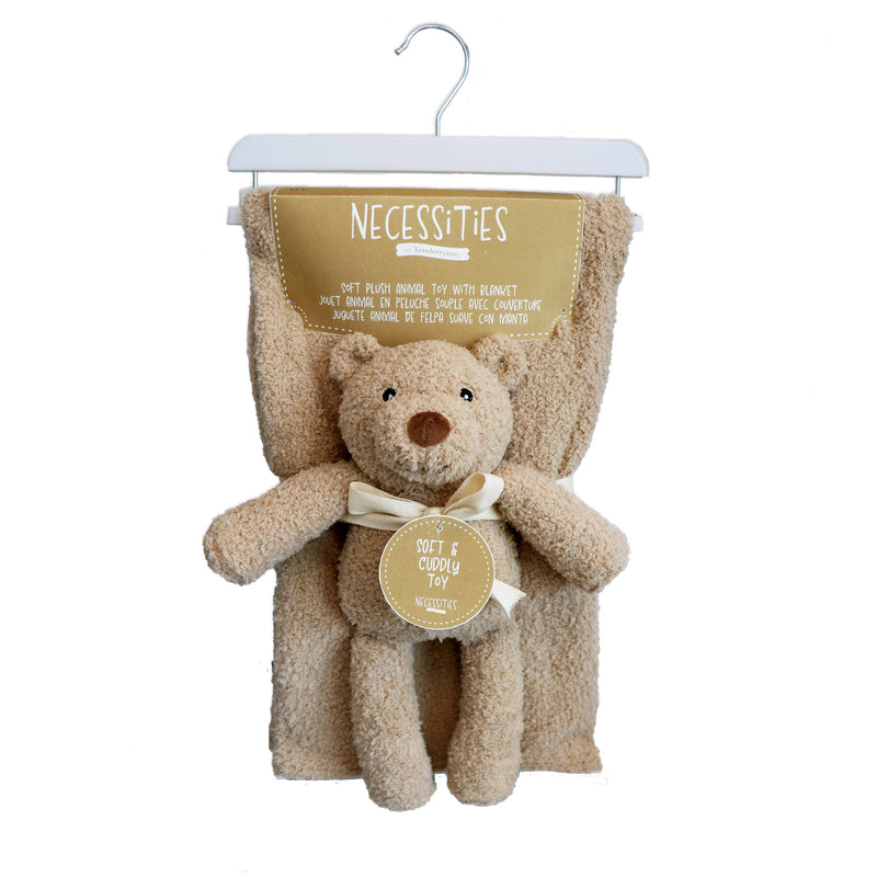 Chenille Stuffie With Blanket