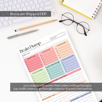 Brain Dump Notepad: 50-Page Daily ADHD Planner