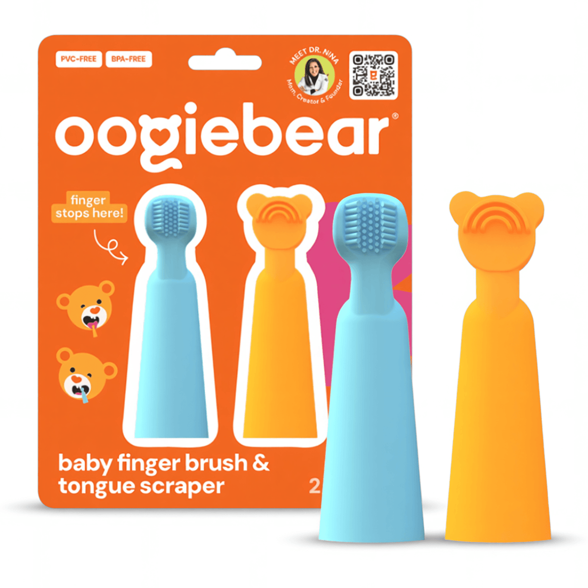 Oogiebear- Baby finger brush and tongue scraper
