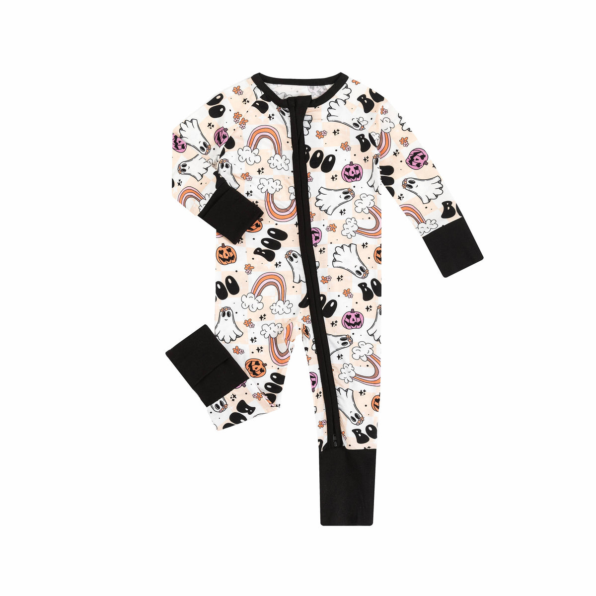 Fancy Prince- Halloween Rainbow Ghost Bamboo Zip Sleeper
