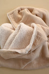Minika Muslin & Sherpa Blanket - Latte