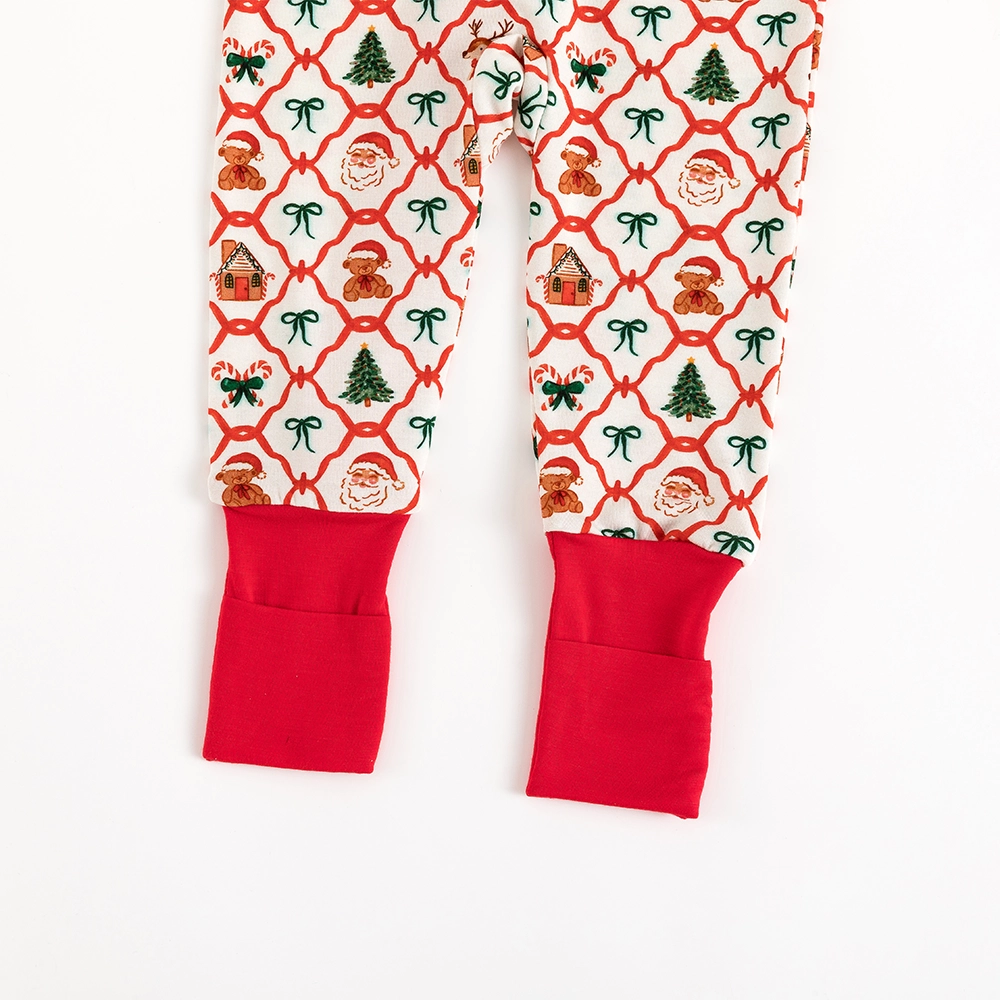 Fancy Prince- Baby Christmas Plaid Red Bamboo Zip Sleeper