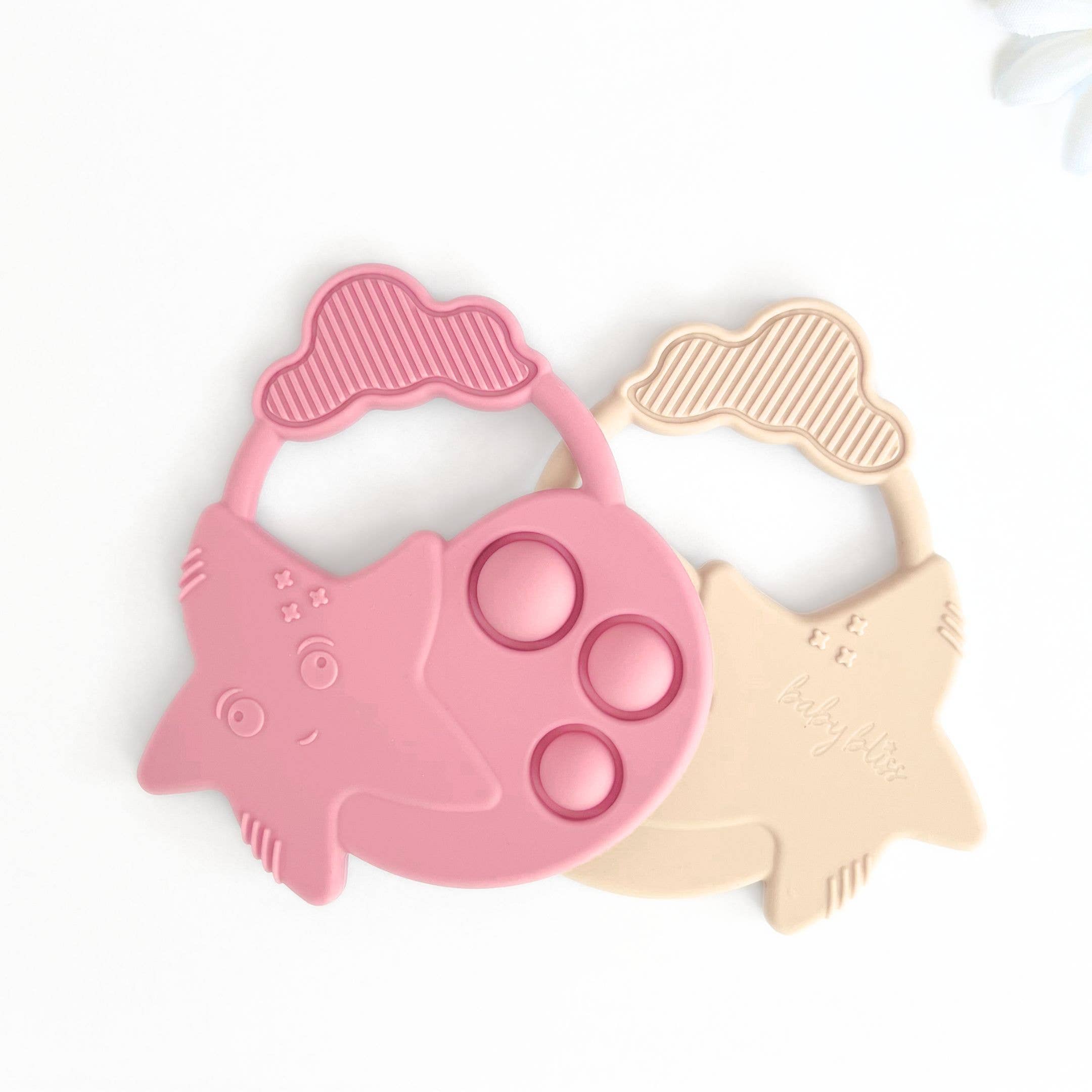 Sensory Popper Teether Star - Dusty Teal