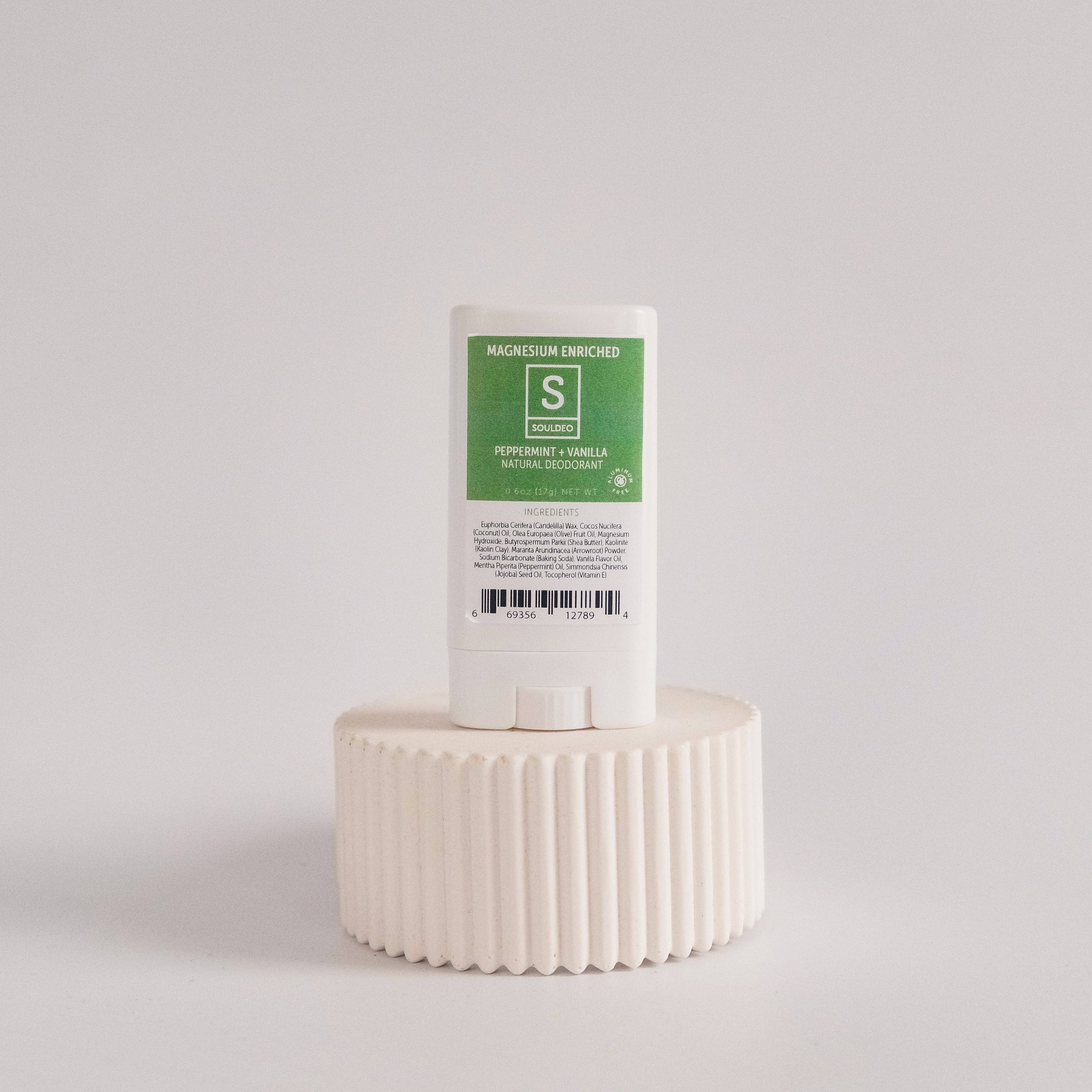 SOULDEO Peppermint + Vanilla Deodorant Travel Size