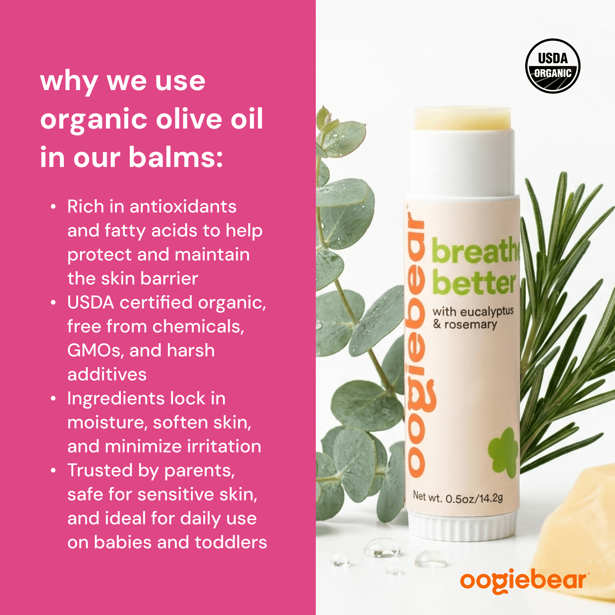 Oogiebear -  Organic Breathing Rub- Babies 3mts+