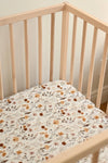 Crepe standard crib sheet - Wildflowers