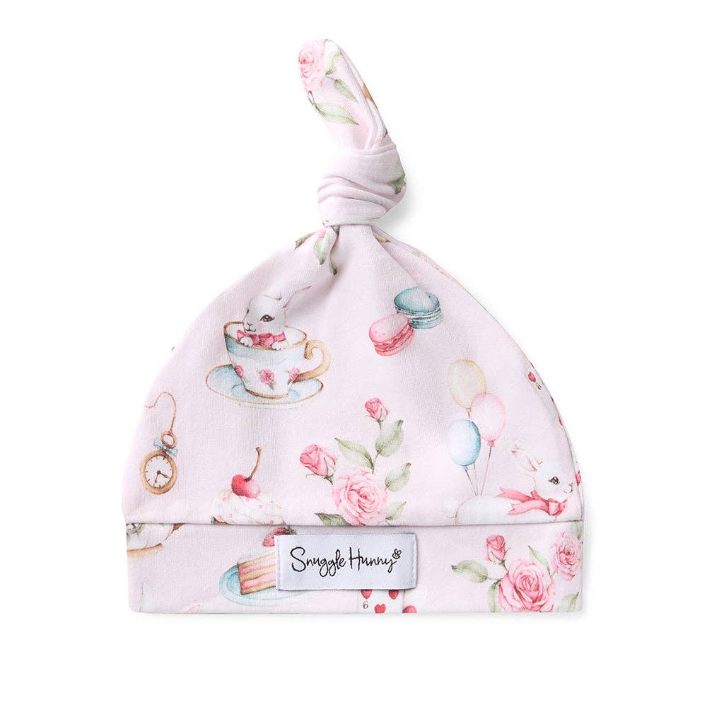 Snuggle Hunny-Alice’s Tea Party Organic Knotted Beanie
