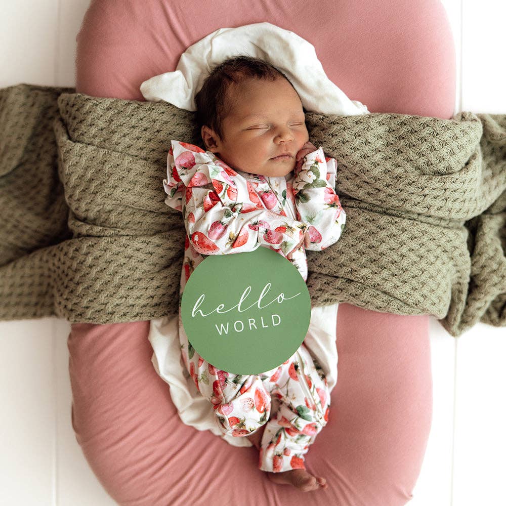 Snuggle Hunny - Strawberry & Moss Reversible Milestone Cards