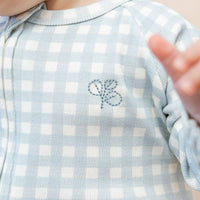 Homegrown - Growsuit - Light Blue Gingham Rib