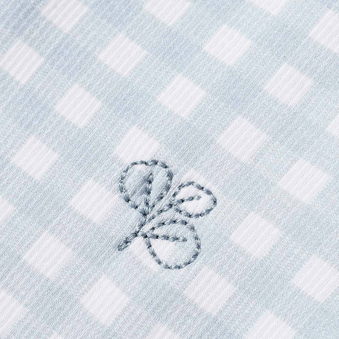 Homegrown - Growsuit - Light Blue Gingham Rib