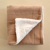 Minika Muslin & Sherpa Blanket - Caramel
