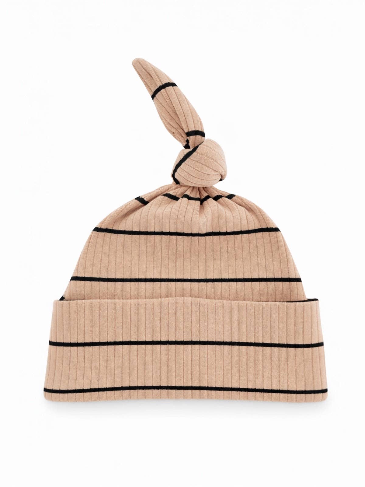 SIIX Collection - Tan/Black Stripe / Ribbed Beanie
