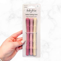Hallow Teething Tubes - Dusty Rose/Dusty Pink/Almond