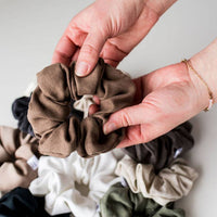 Assorted Earthy Neutral Scrunchies