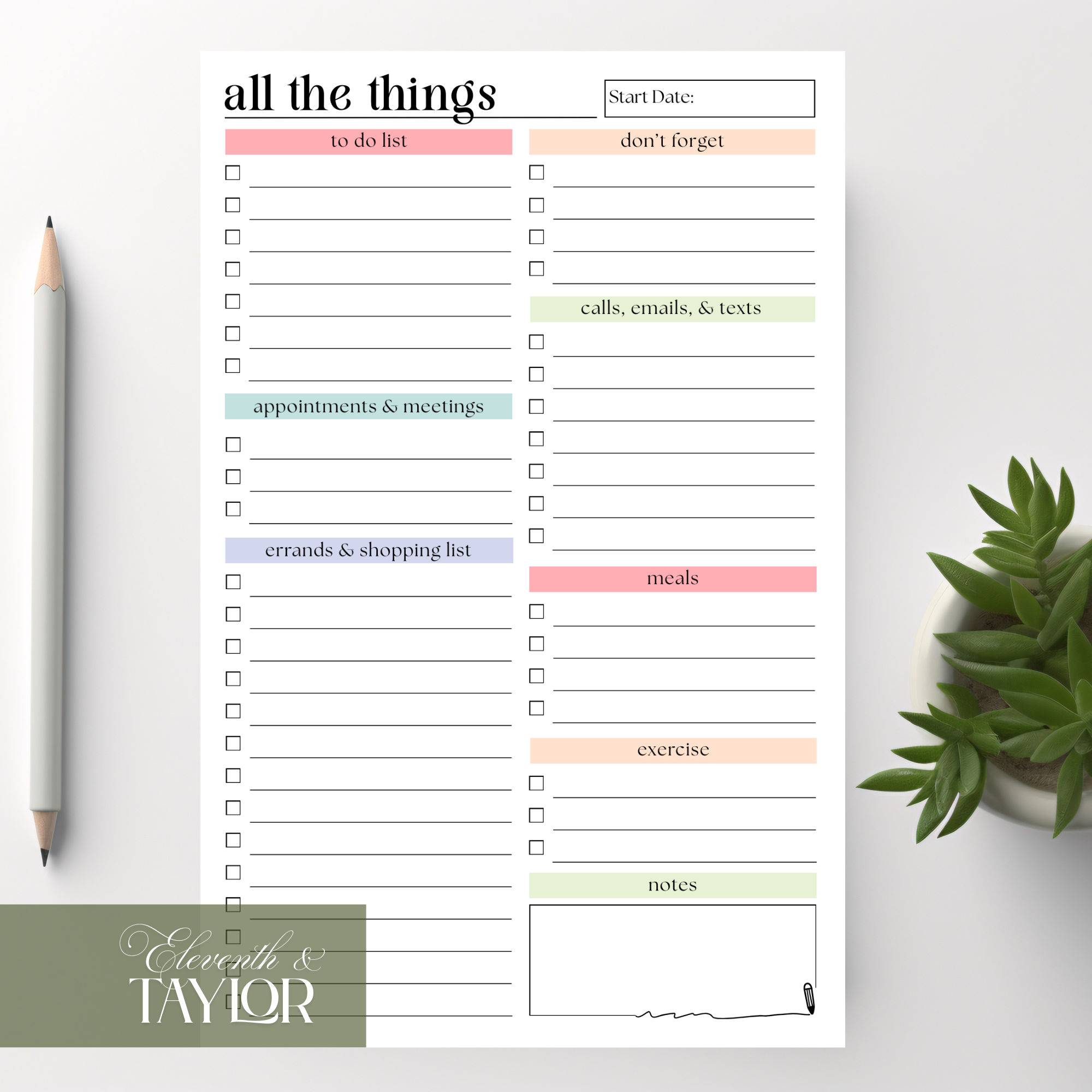 Daily and Weekly To-Do List: 50-Page Notepad