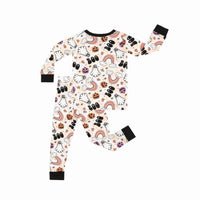 Fancy Prince- Pumpkin Ghost Rainbow Bamboo Long Sleeve Pajama Set