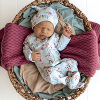 Snuggle Hunny- White Rabbit Organic Snuggle Sleepsuit Zip Footie