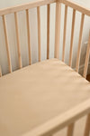 Crepe standard crib sheet - Latte