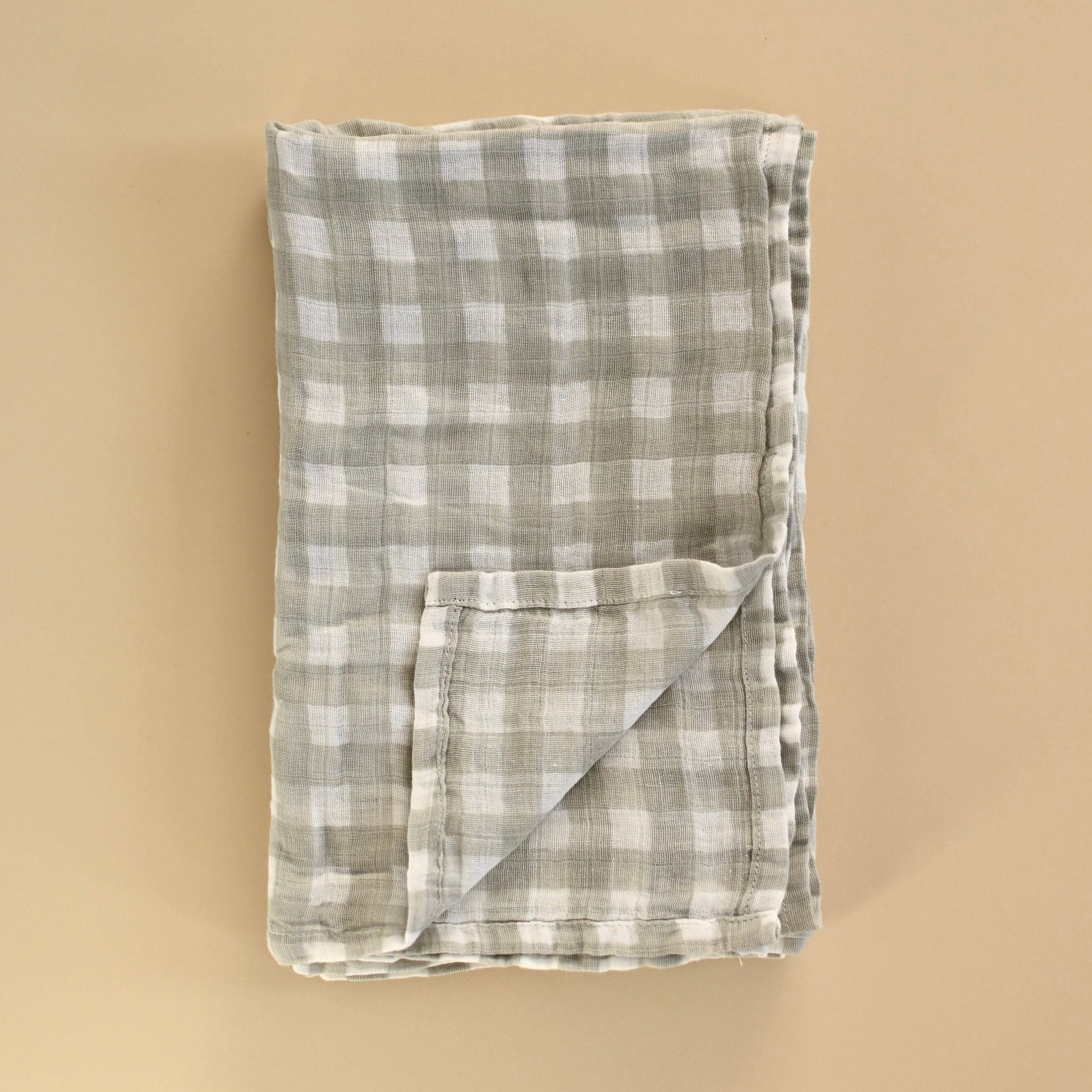 Muslin swaddle - Sage gingham