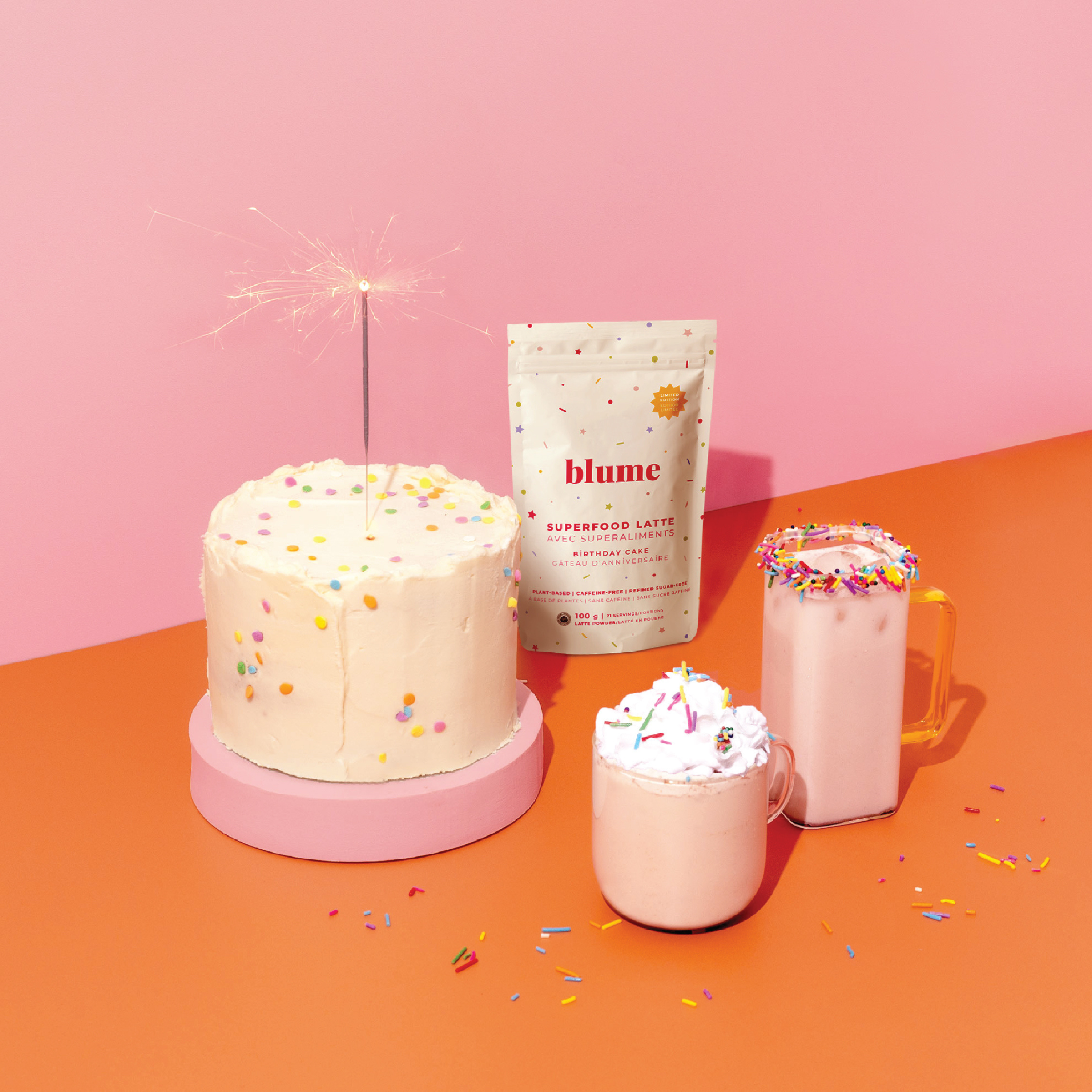 Superfood Latte Powder, Birthday Cake