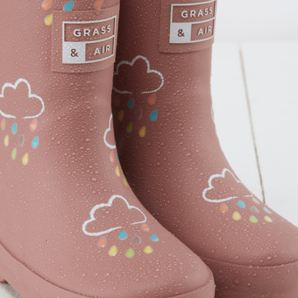 Rose Colour-Changing Kids Winter Wellies
