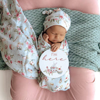 Snuggle Hunny- Tea Party & Sage Reversible Milestone Cards