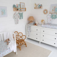 Snuggle Hunny - White Rabbit- Organic Fitted Crib Sheet