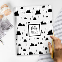 The Joyful Life Co - Black & White Mountains Baby Book